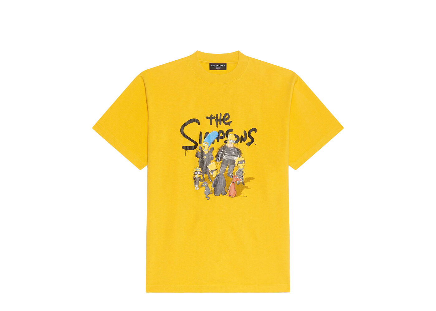 Tričko Balenciaga The Simpsons x Small Fit T-Shirt Žltá | 670943TLVG70720, 0