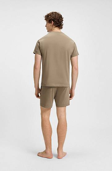 Tričko BOSS HUGO Men's Relaxed Fit Logo T-Shirt Zelené | 50525236, 1