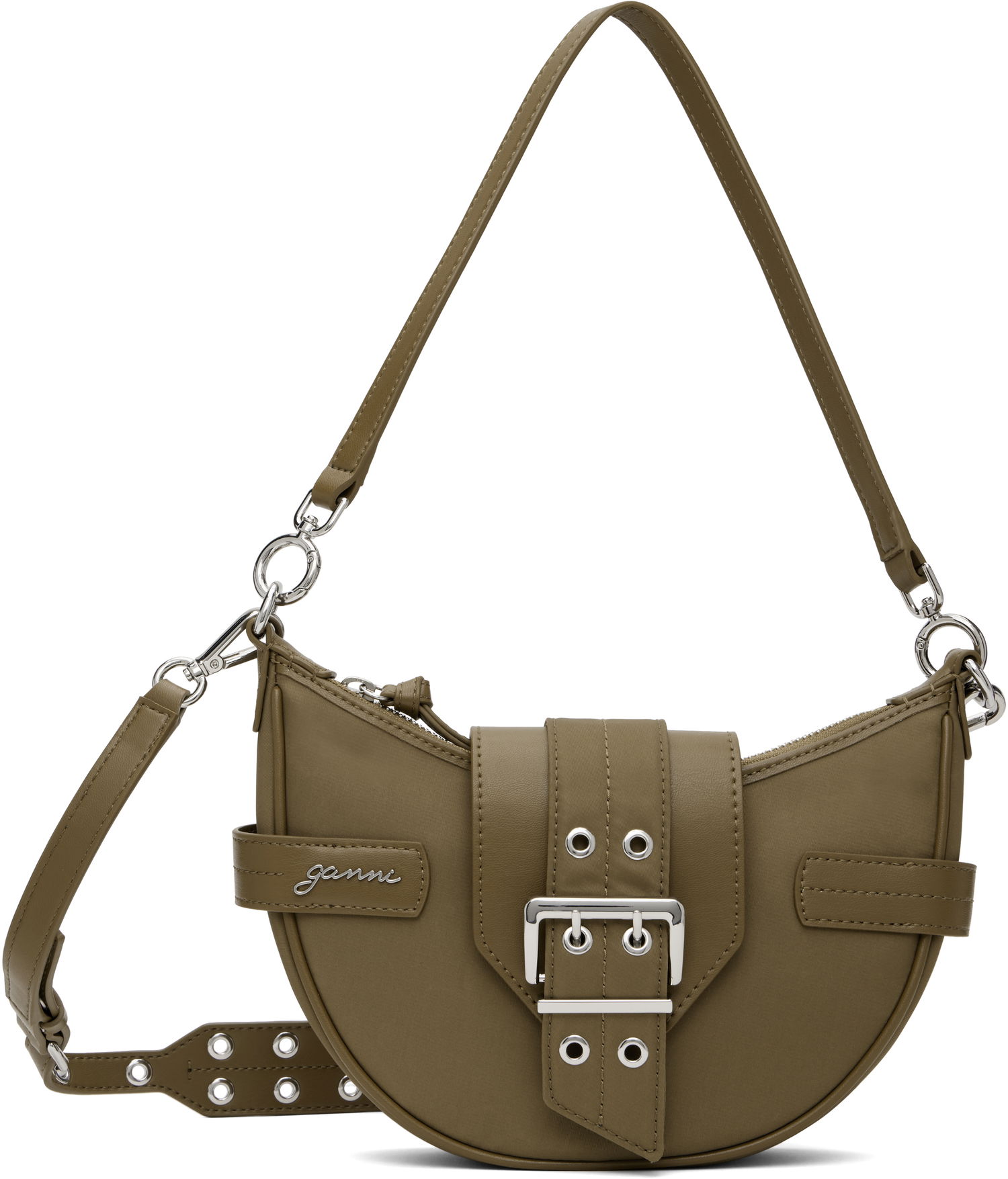 Taška cez rameno GANNI GANNI Bucky Small Crossbody Bag Zelené | A6363, 0