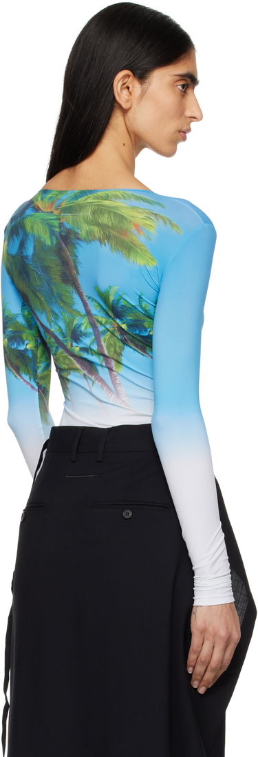 Body Maison Margiela MM6 Maison Margiela Archive Print Long Sleeve Bodysuit Modrá | S52NA0071 M20083, 2