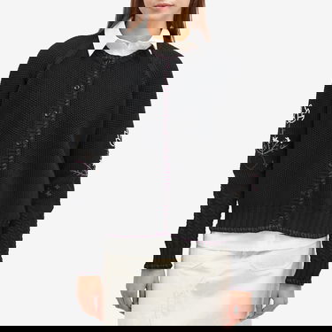 Sveter YMC Lotus Knit Cardigan with Floral Embroidery Čierna | Q8XMK-Black, 2