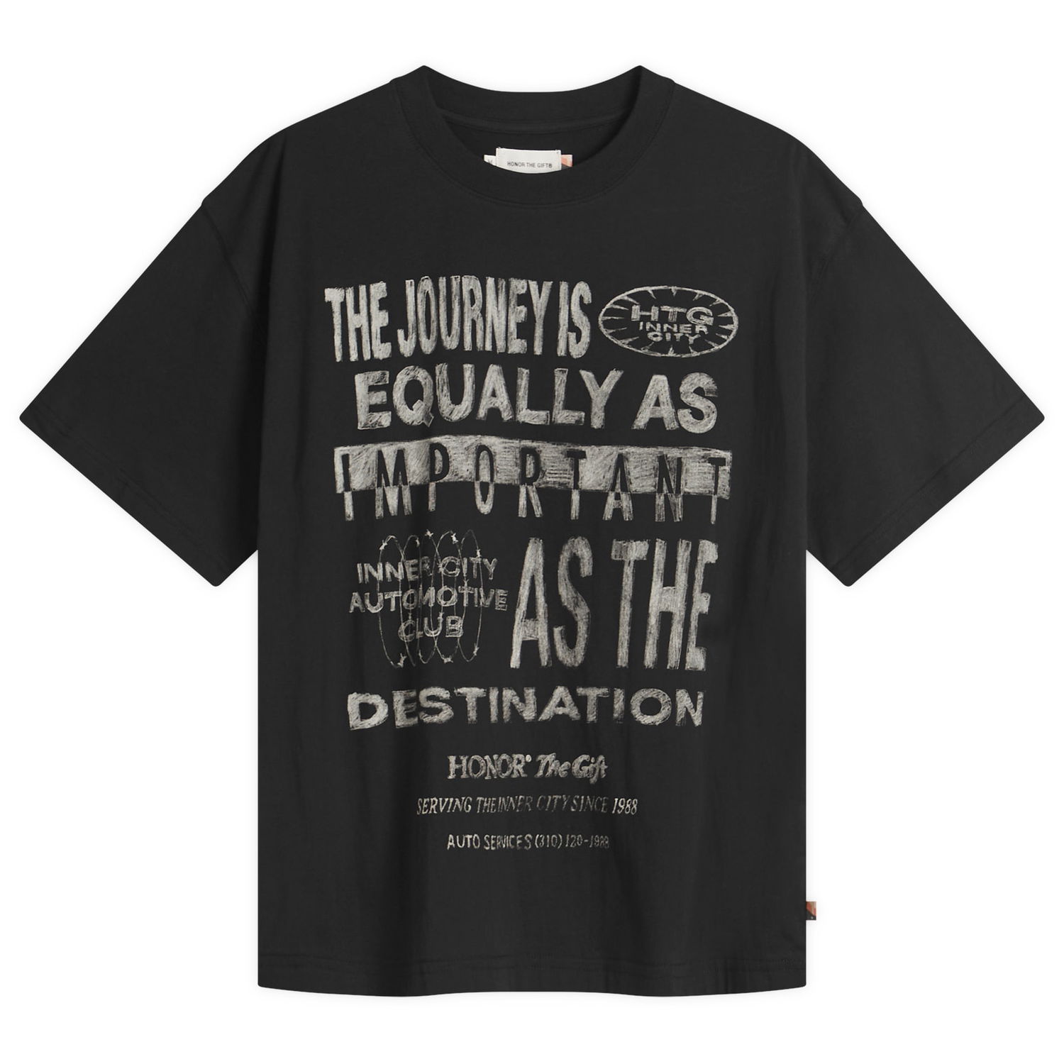 Tričko Honor The Gift Travelled Journey Graphic T-Shirt, Size Large Čierna | HTG250146-BLK, 0