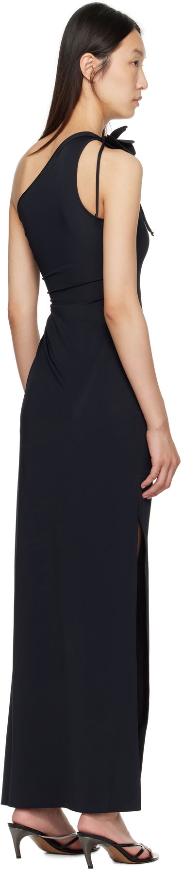 Šaty Coperni Coperni Asymmetric Flower Maxi Dress Čierna | COPR213F5021, 2