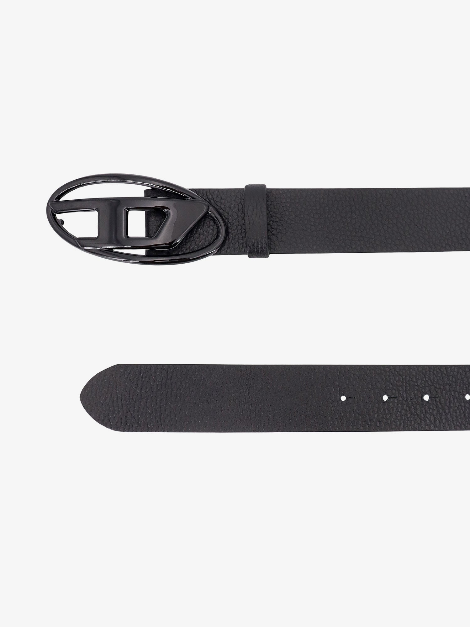 Opasok Diesel Men's Diesel Leather Belt with D Logo Buckle Čierna | X08516P4231T8013, 1