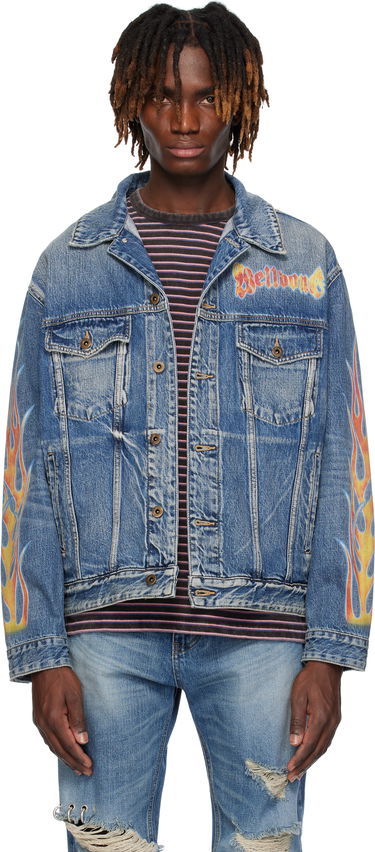Bunda We11done We11done Blaze Logo Denim Jacket Modrá | WD-DJ0-25-318-U-BL, 0
