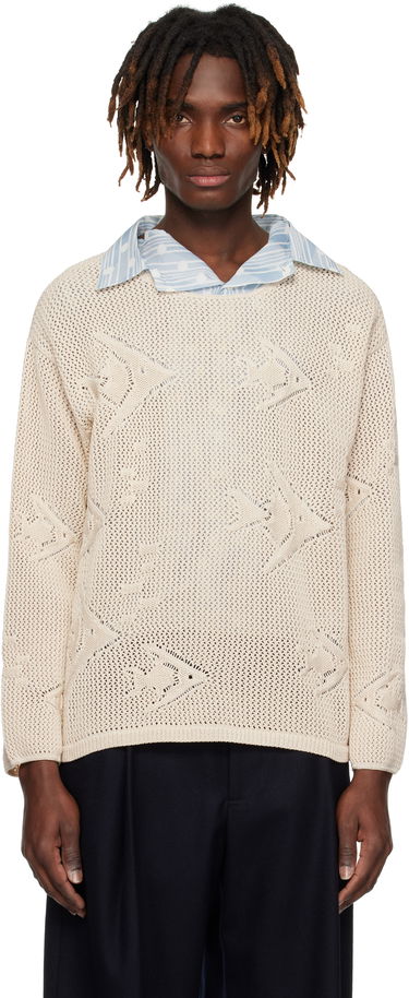 Sveter Bode Bode Angel Fish Knit Sweater Béžová | MRS25KT056, 0
