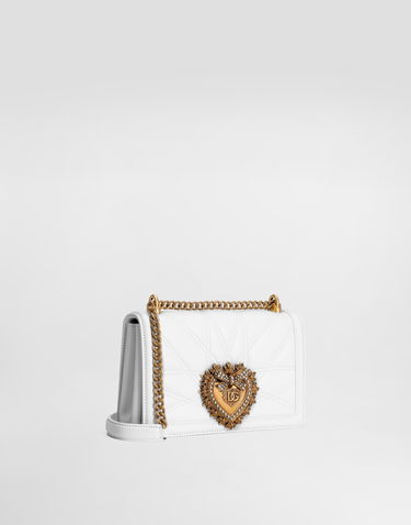 Taška cez rameno Dolce & Gabbana Medium Devotion Leather Shoulder and Crossbody Bag Biela | BB7158AW43780002, 2