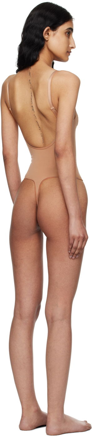 Body SKIMS Seamless Sculpt Low Back Thong Bodysuit Béžová | BD-THG-3371, 2