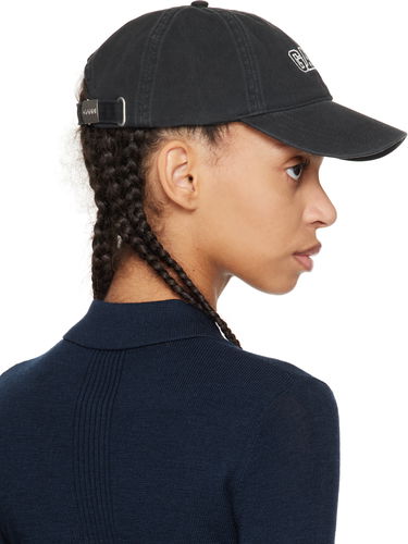 Šiltovka GANNI GANNI Embroidered Logo Baseball Cap Čierna | A6300, 2