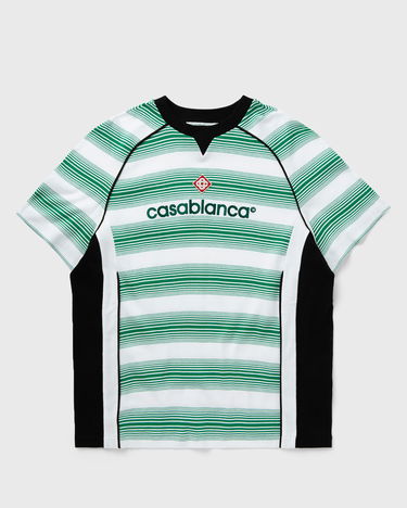 Tričko Casablanca LOGO STRIPE PANELLED T-SHIRT Zelené | MS24-JTP-239-01, 0