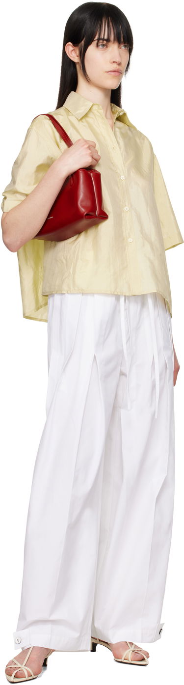 Nohavice Jil Sander Jil Sander Wide-Leg Trousers Biela | J02KA0221_J45002, 3