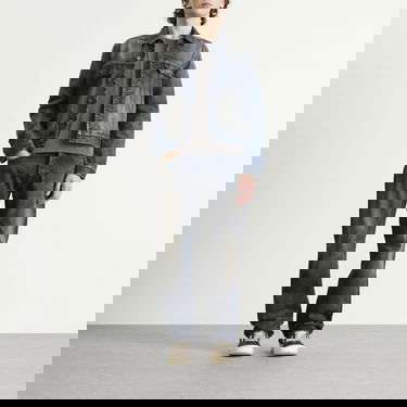 Bunda Rick Owens Rick Owens DRKSHDW Denim Trucker Jacket Modrá | DL02E2788-HVWJP-186, 4