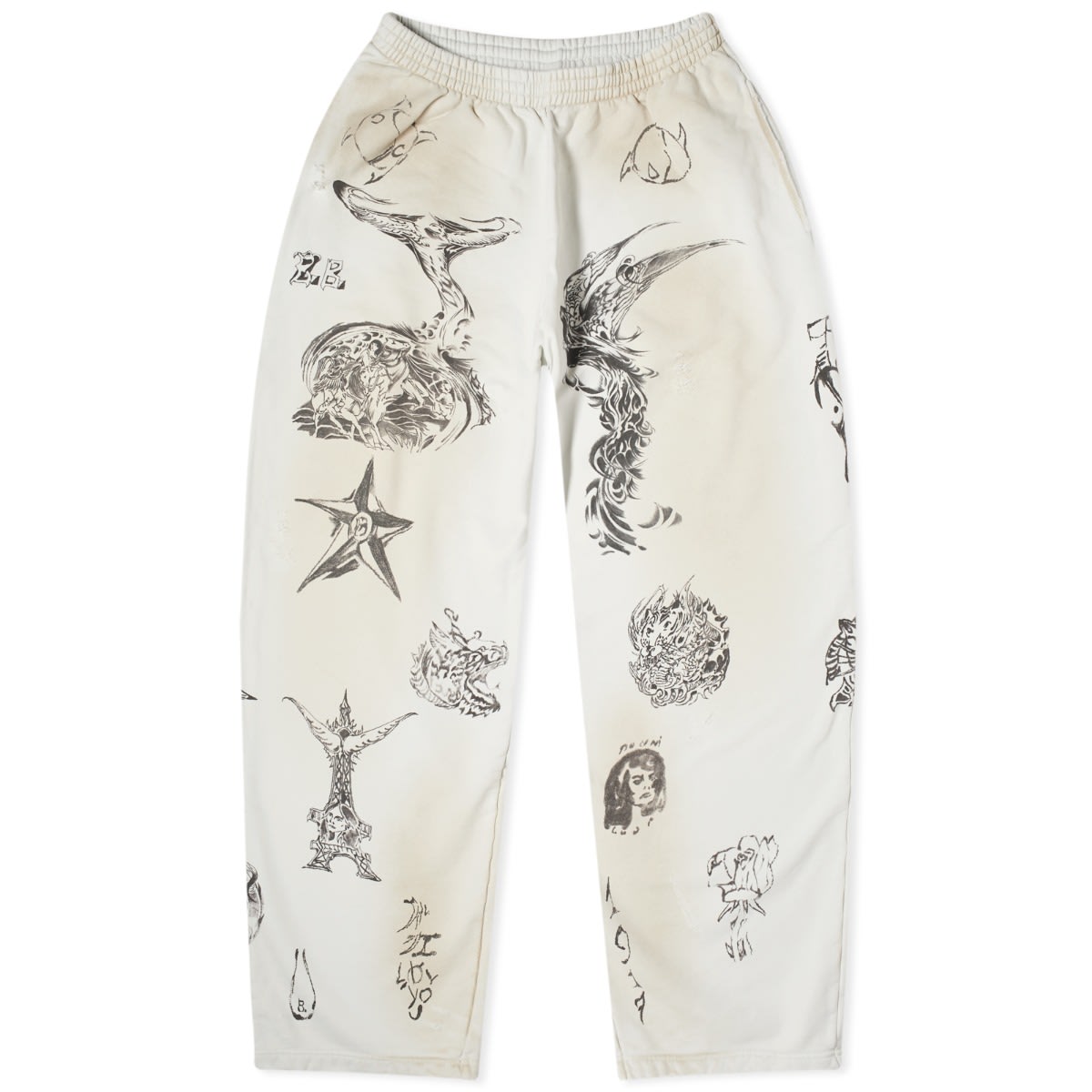 Tepláky Balenciaga Tattoo Oversized Sweatpants Béžová | 787357-TQVK1-3307, 0