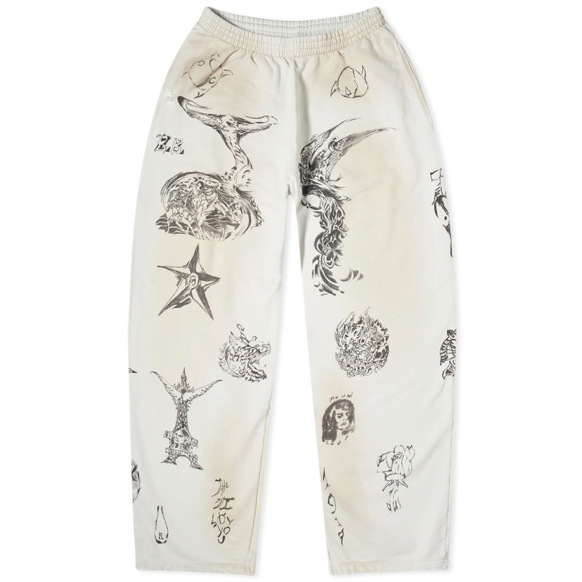 Tepláky Balenciaga Tattoo Oversized Sweatpants Béžová | 787357-TQVK1-3307