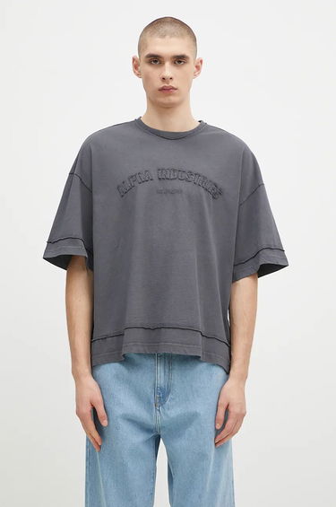 Tričká a tielka Alpha Industries Open Edge T-Shirt Šedá | 148505, 0