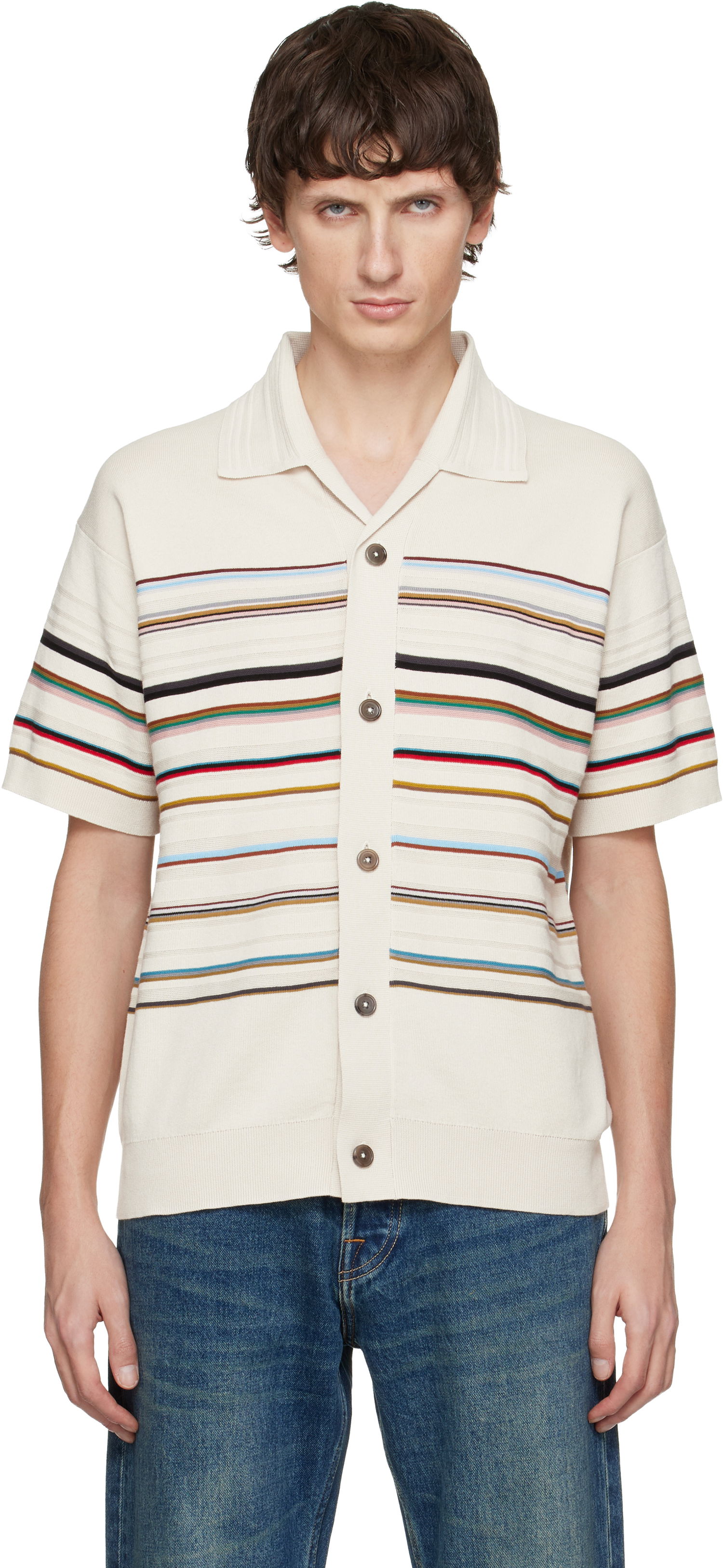 Polo tričko Paul Smith Signature Stripe Short-Sleeve Knit Polo Rôznofarebný | M1R-532Z-T02765-02, 0