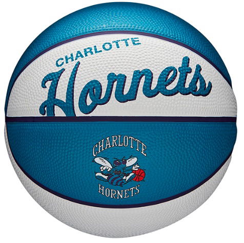 Športový doplnok Wilson Tennis NBA Team Retro Mini Basketball CHAR HORNETS Rôznofarebný | wtb3200xbcha