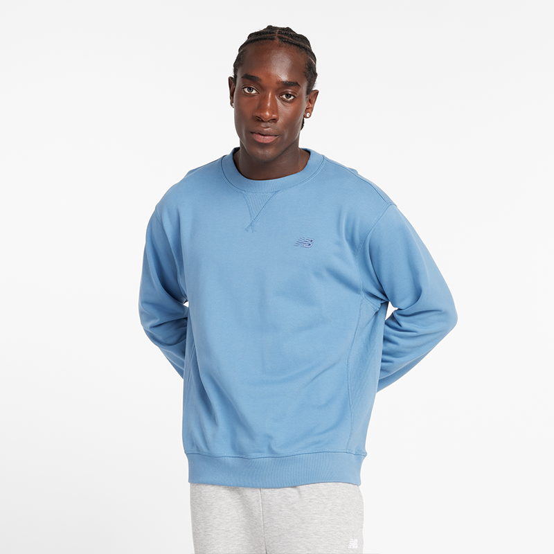 Mikina New Balance Sweatshirt Crewneck Modrá | Pánska bunda New Balance MT41506HEB – modré, 0