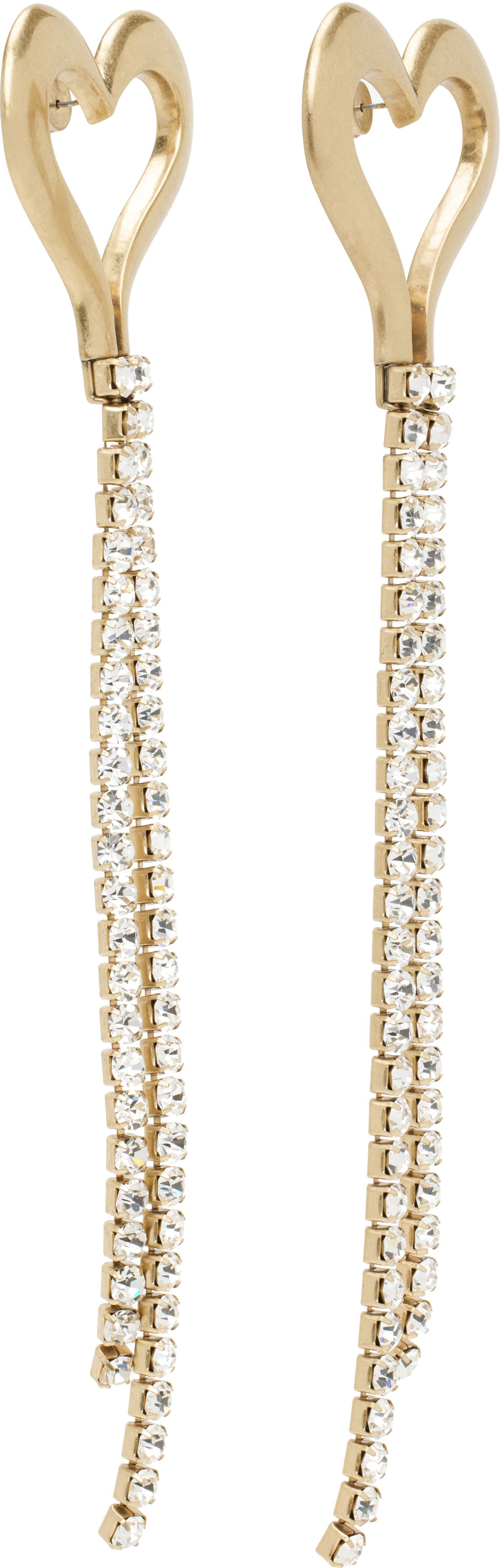 Náušnice Area Crystal Heart Fringe Earrings Metalická | PF24AWJW0017OT01, 1