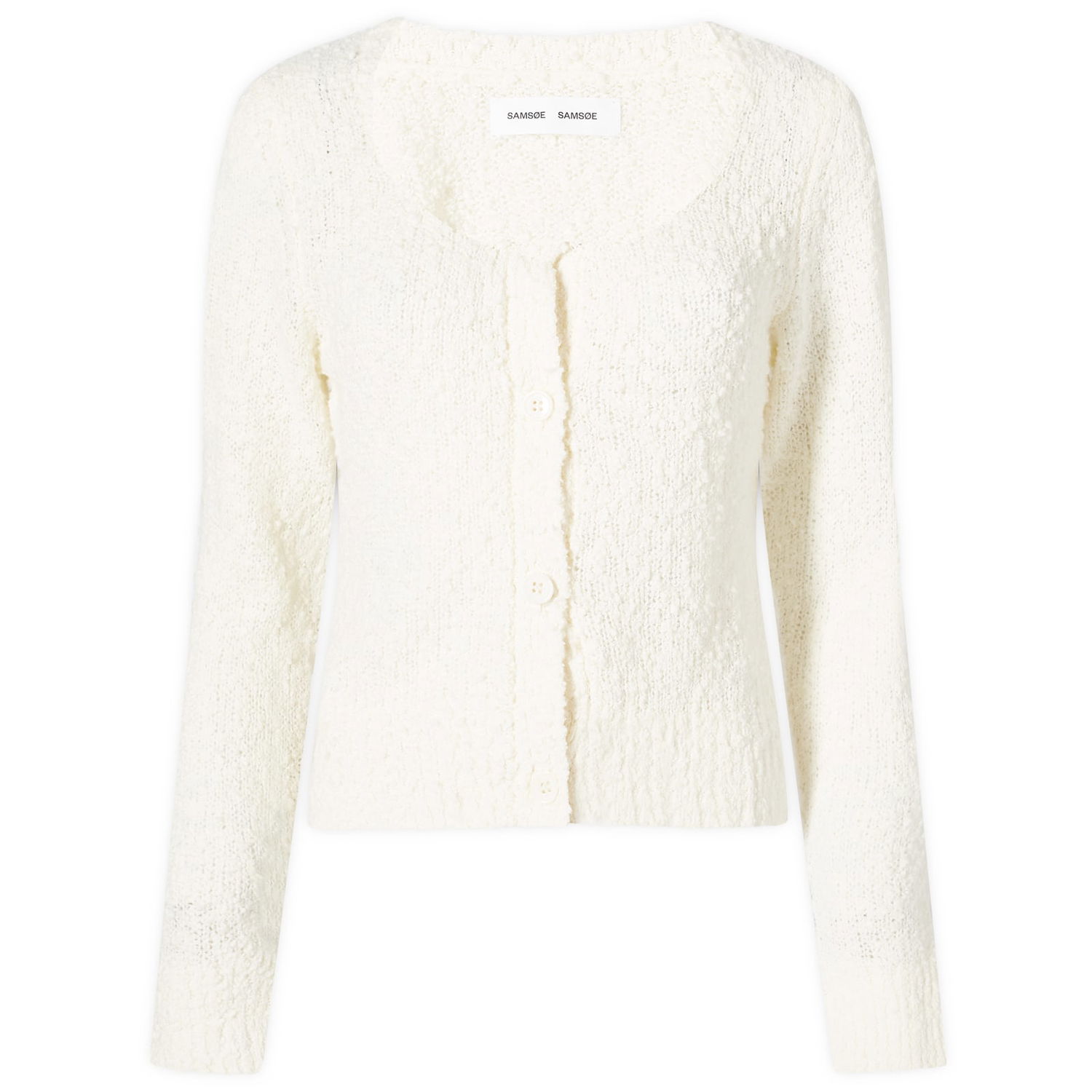 Sveter Samsoe Samsoe Samsøe Samsøe Sajulia Knitted Cardigan Biela | F24200039-110108TCX, 1