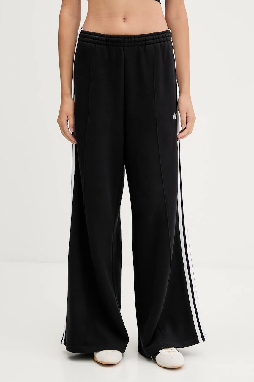 Tepláky adidas Originals adidas Originals 3-Stripes Wide Leg Track Pants Čierna | JV7473, 0