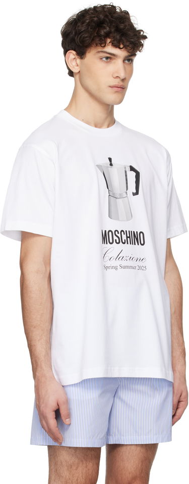 Tričko Moschino Moschino Breakfast Graphic T-Shirt Biela | 251ZZA070602411001, 1