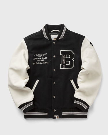 Bomber bunda BAPE Embroidery Varsity Jacket Čierna | 001HJK801001MBLK, 0