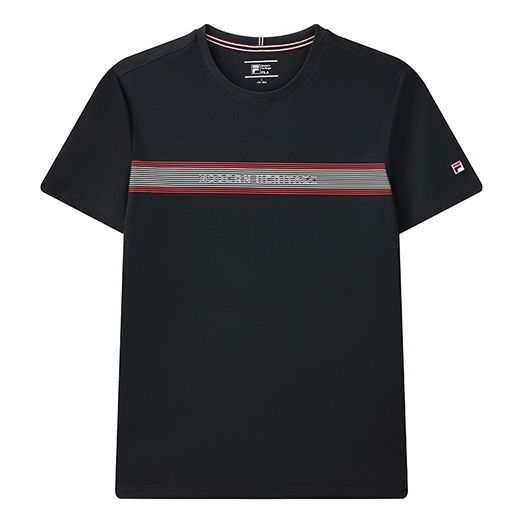 Tričko Fila FILA Round Neck Short Sleeve T-Shirt Čierna | F11M121102F-NV