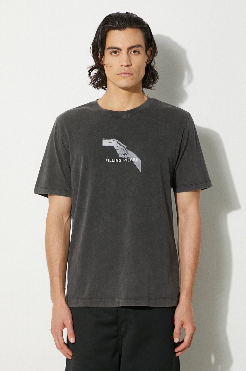 Tričko Filling Pieces Handshake Vintage T-Shirt With Print Šedá | 74413631284, 0