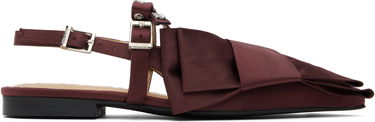 Doplnky GANNI GANNI Big Bow Slingback Flats Vínová | S2860, 0