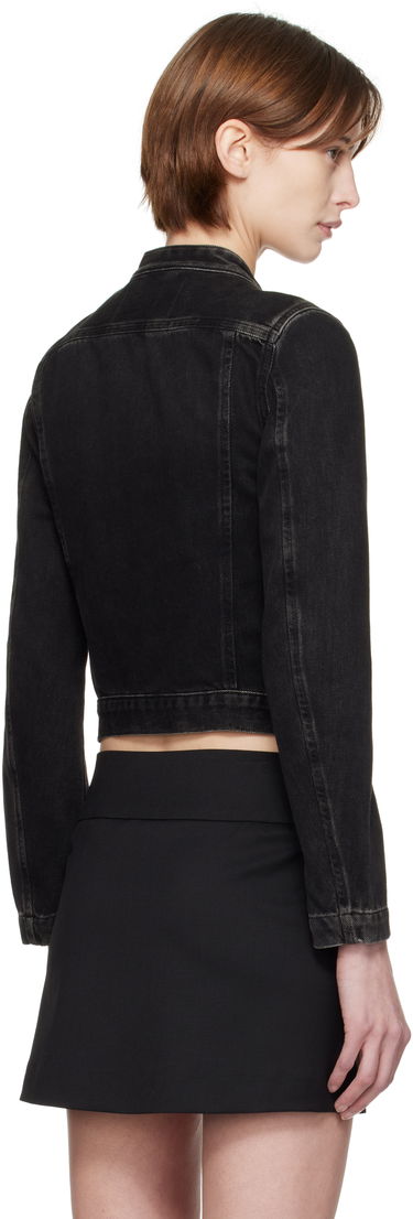 Bunda Diesel Diesel De-Morning Cropped Denim Jacket Čierna | A13434 09I35, 2