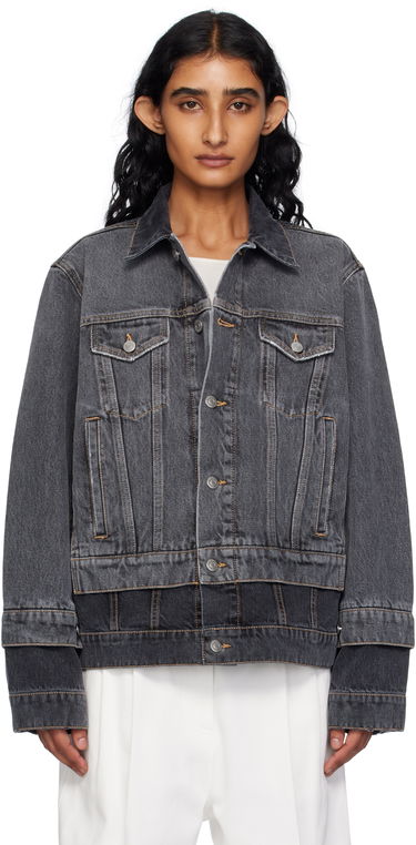 Bunda Stella McCartney Stella McCartney Tonal Panelled Denim Jacket Šedá | 6D03443SQH30, 0
