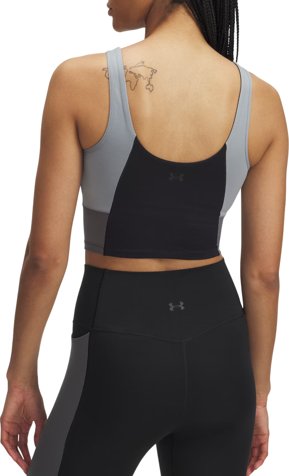 Crop Top Under Armour Meridian Colorblock Cropped Tank Šedá | 6004001-002, 1