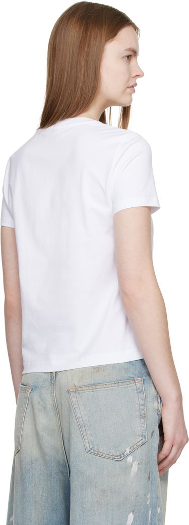 Tričko Casablanca Crystal Warped Logo Fitted Short Sleeve T-shirt Biela | W-SP26-JTS-020-04, 2