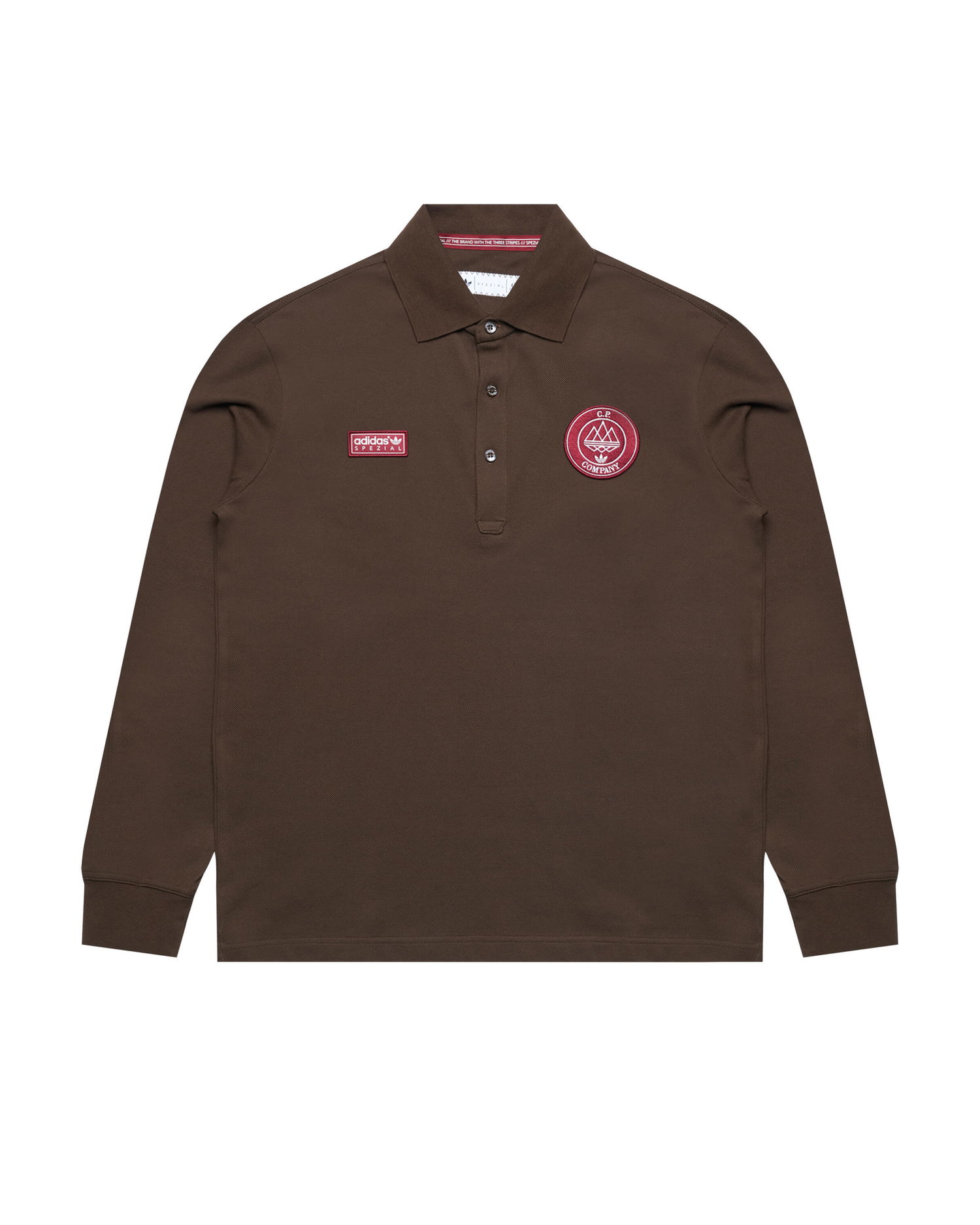 Polo tričko adidas Originals C.P. COMPANY x SPZL Long Sleeve Polo Hnedá | JE8671, 0