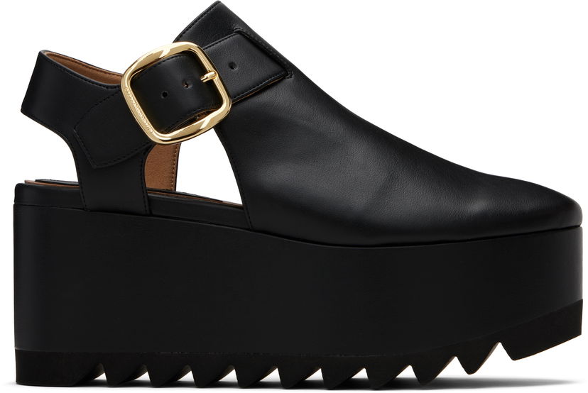 Tenisky a topánky Stella McCartney Stella McCartney Elyse Closed-Toe T-Bar Platform Sandals Čierna | 810555APADE0