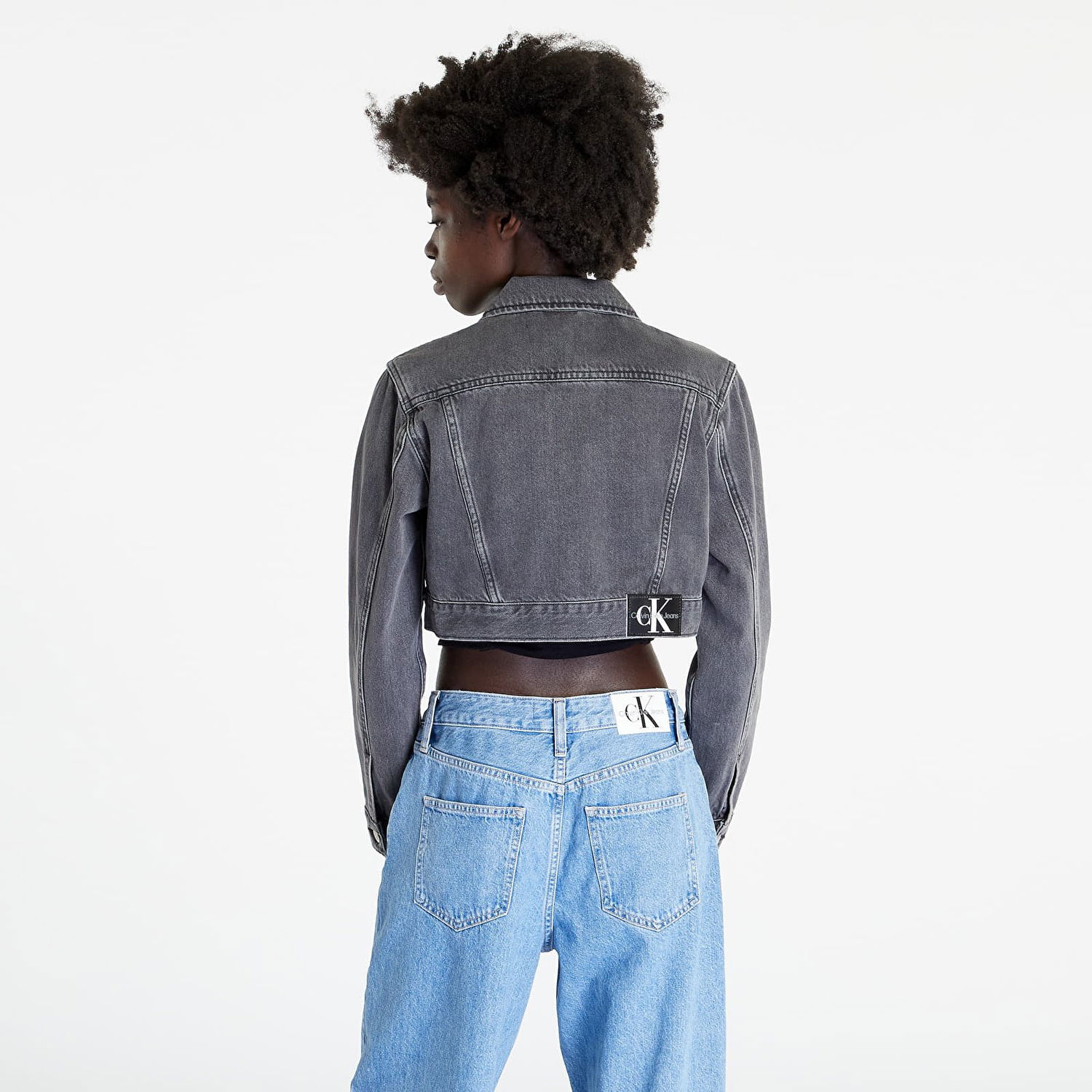 Bunda CALVIN KLEIN Extreme Crop 90s Denim Jacket Šedá | J20J220656 1BY, 0