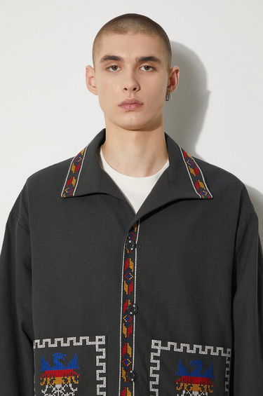 Bunda Neighborhood NEIGHBORHOOD GT Embroidery Oversize Jacket Šedá | 241AQNH.JKM04, 4