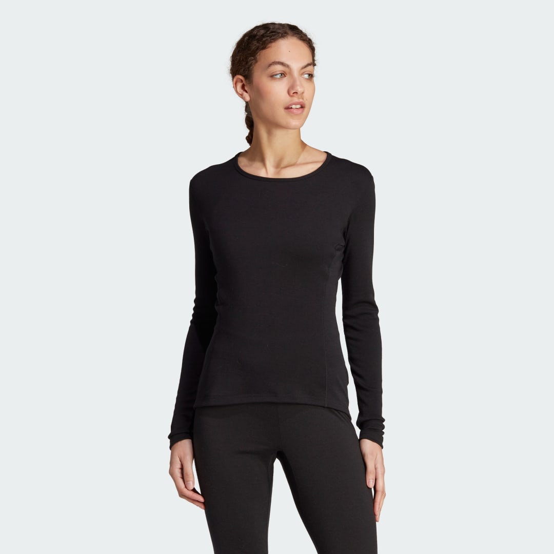Tričko adidas Originals Xperior Merino 260 Baselayer Top Čierna | HZ8545, 1