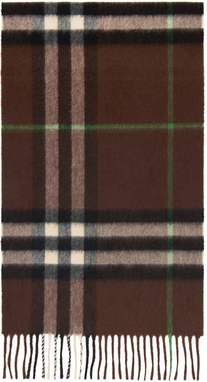 Šál Burberry Check Scarf Brown Hnedá | 8077887