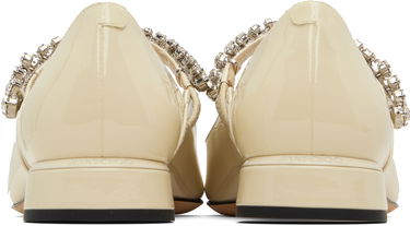 Tenisky a topánky Jimmy Choo Bing Patent Leather Crystal-Embellished Ballerina Flats Béžová | BING PUMP FLAT, 1