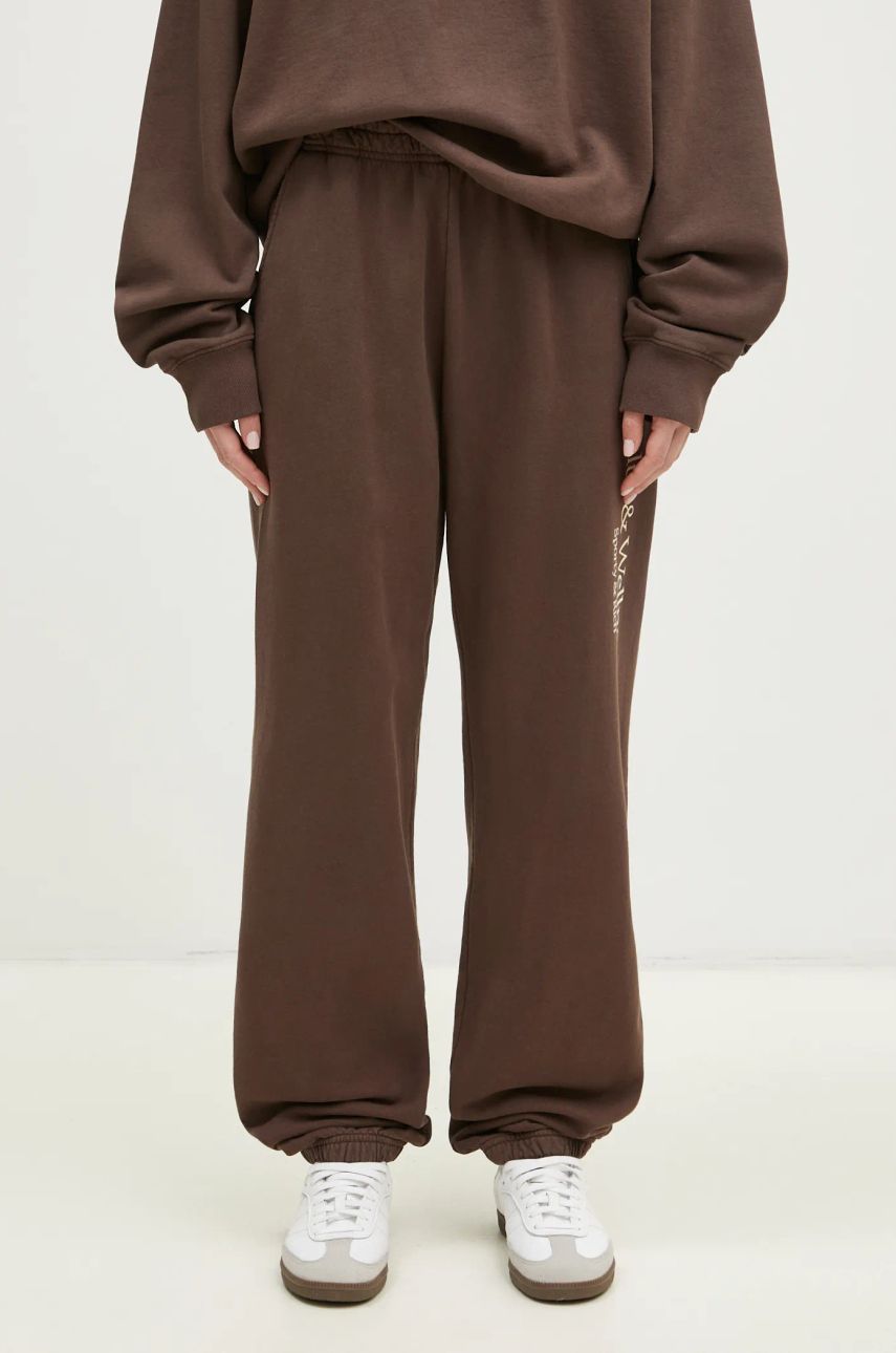 Tepláky Sporty & Rich Sporty & Rich H&W Crest Sweatpants Hnedá | PA036512242BR03, 0