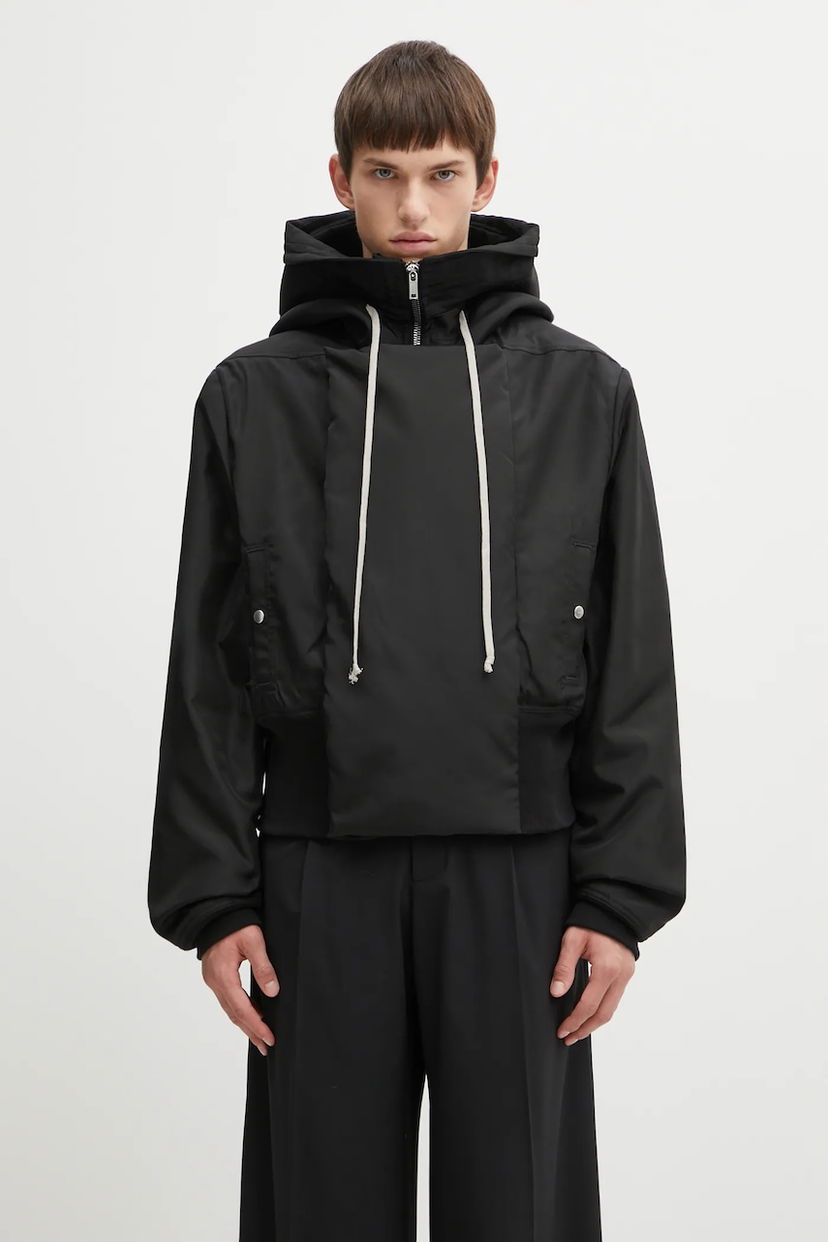 Parka Rick Owens Rick Owens DRKSHDW Cropped Alice Parka Čierna | DU02E7781.NCV