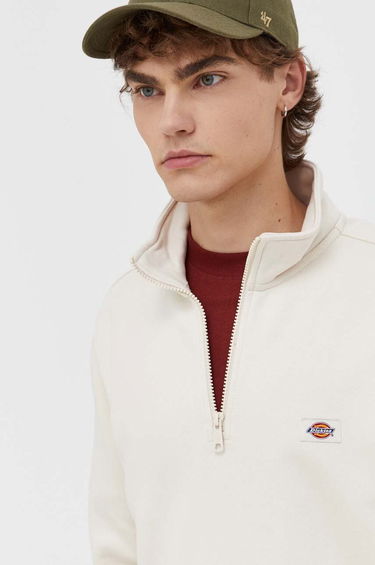 Sveter Dickies Oakport Quarter Zip Sweat Biela | DK0A4XD4F901, 4