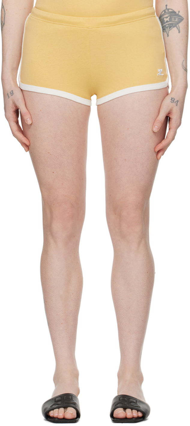 Šortky Courrèges Contrast Trim Casual Shorts Žltá | 124JSH037JS0070, 0