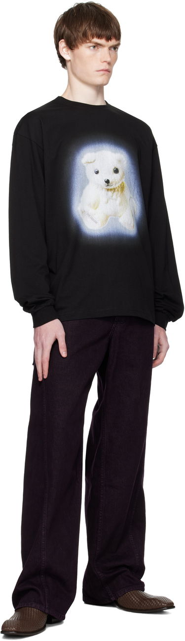 Tričko We11done We11done Glow Teddy Long Sleeve T-Shirt Čierna | WD-TT2-25-775-U-BK, 3