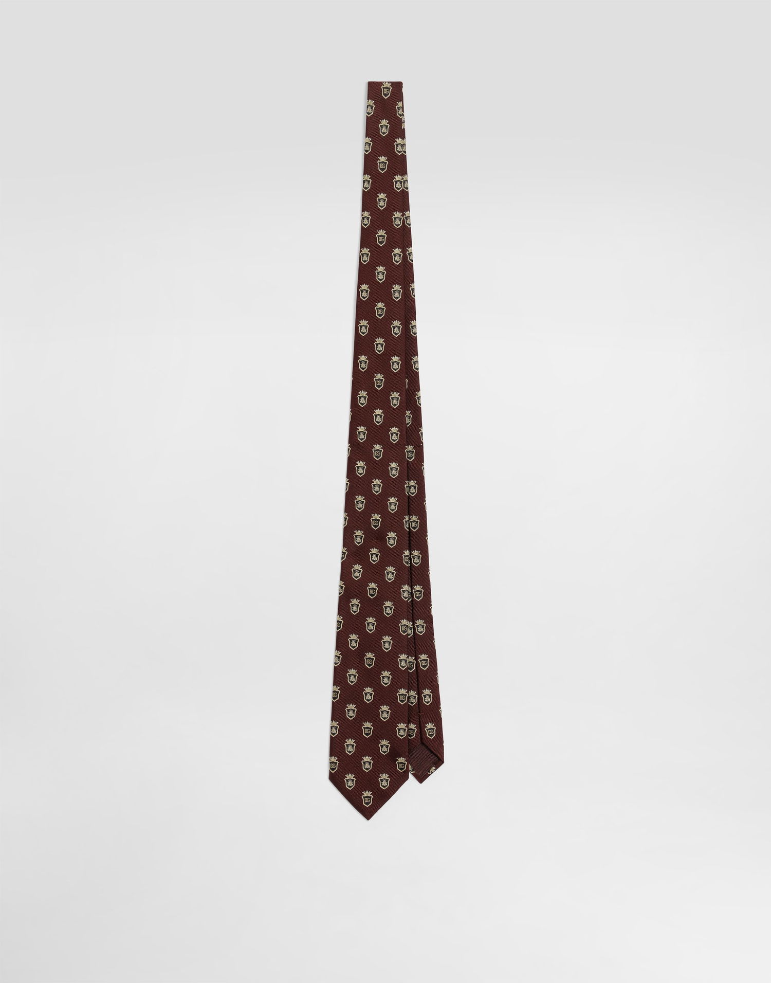 Doplnky Dolce & Gabbana Dolce & Gabbana Heraldic Shields Jacquard Tie Vínová | GT147EG0JSER5232, 0