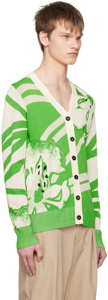 Sveter Feng Chen Wang Feng Chen Wang Floral Cardigan Zelené | FUS15KT08, 1