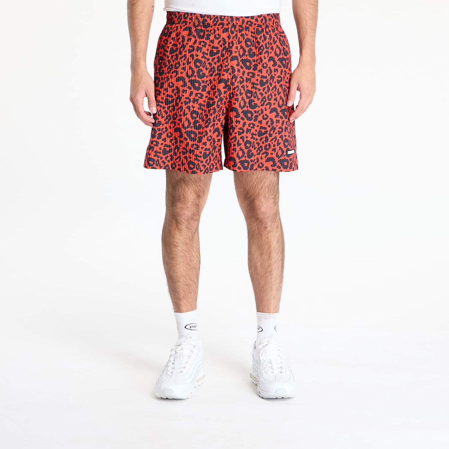 Šortky Pleasures Pleasures Leopard Active Shorts Červená | P25SU033 RED, 0