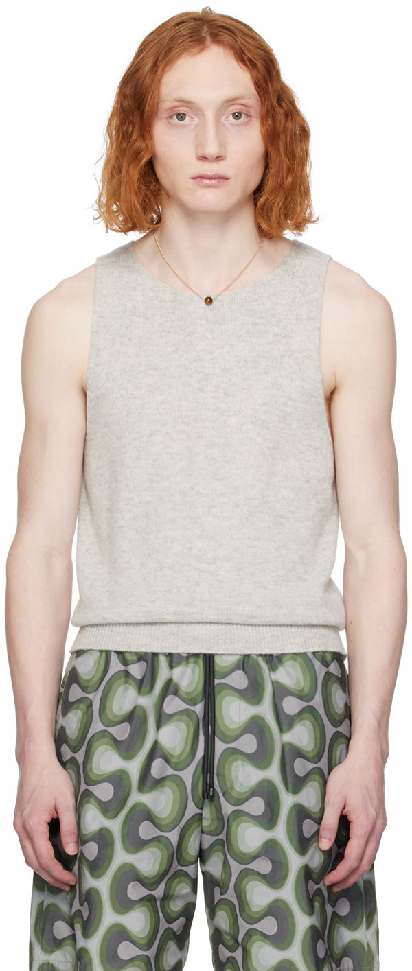 Tielko Dries Van Noten Malio Tank Top Šedá | 241-021210-8703, 0